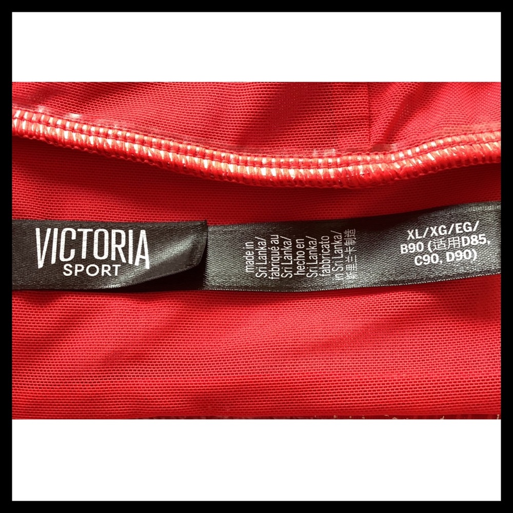 VICTORY’S SECRET The Player Crisis Cross Back Sports Bra Red & Gold - Picture 5 of 8